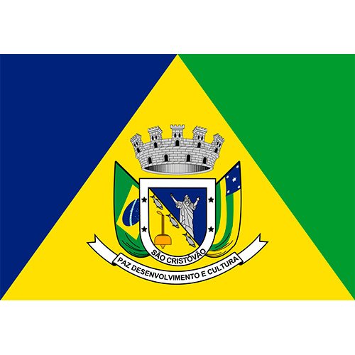 Bandeira da cidade de Sao Cristovao-SE