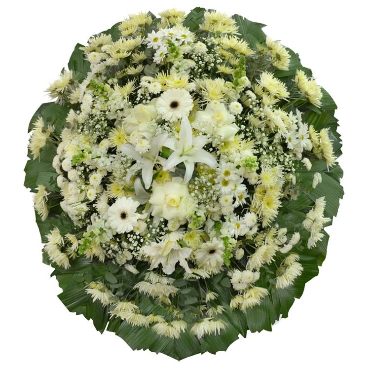 Coroa Flores Brancas Premium Grande 1 GF01