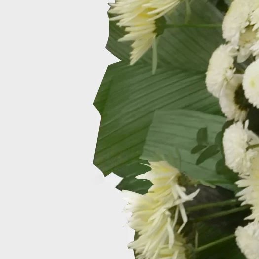 Coroa Flores Brancas Premium Pequena 1  GF01