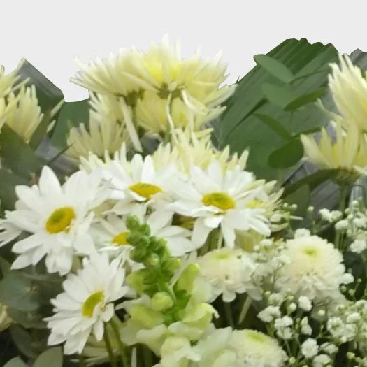 Coroa Flores Brancas Premium Pequena 1  GF01
