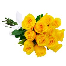 Buquê de 12 Rosas Amarelas