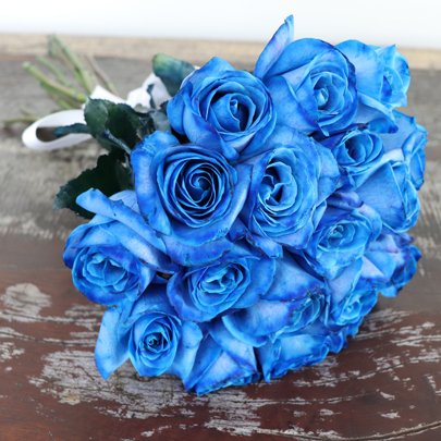 Buquê de 18 Rosas Azuis