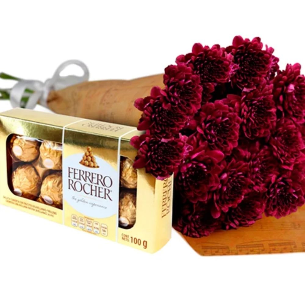 Buquê de Pinóquio Marsala e Ferrero Rocher