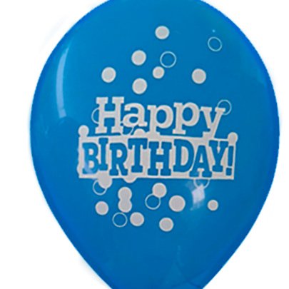 Balão Látex Feliz Aniversário Azul