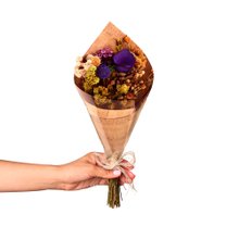 Ramalhete Partitura de Flores Secas Roxo