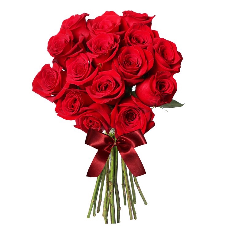 Buquê de 15 Rosas Colombianas Vermelhas
