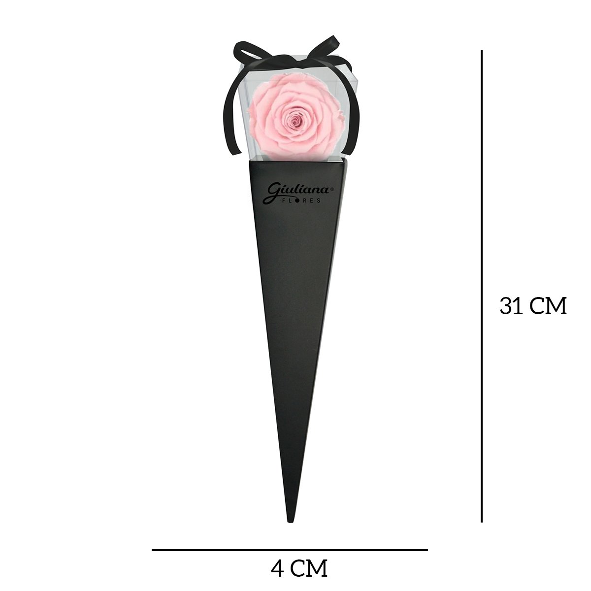 Cone Preto de Rosa Encantada Cor de Rosa