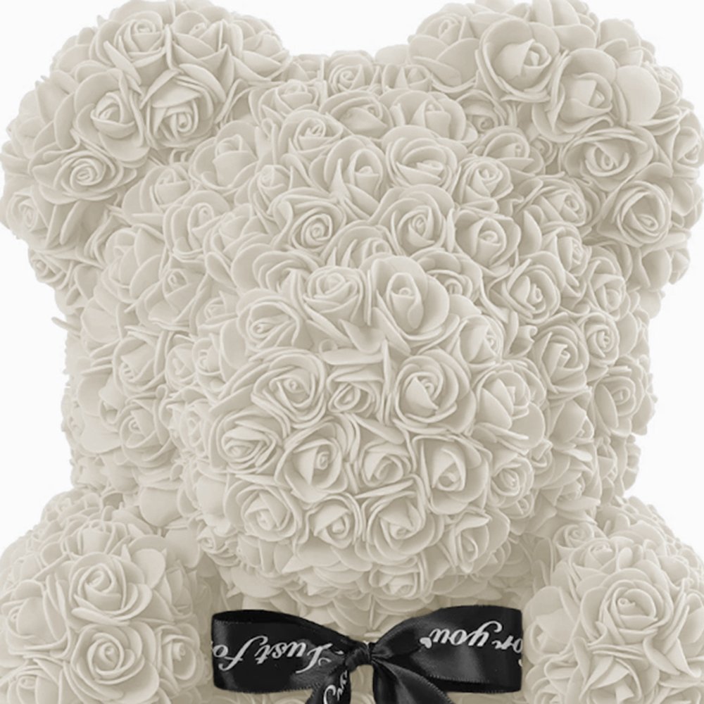 Urso Teddy Flowers Branco