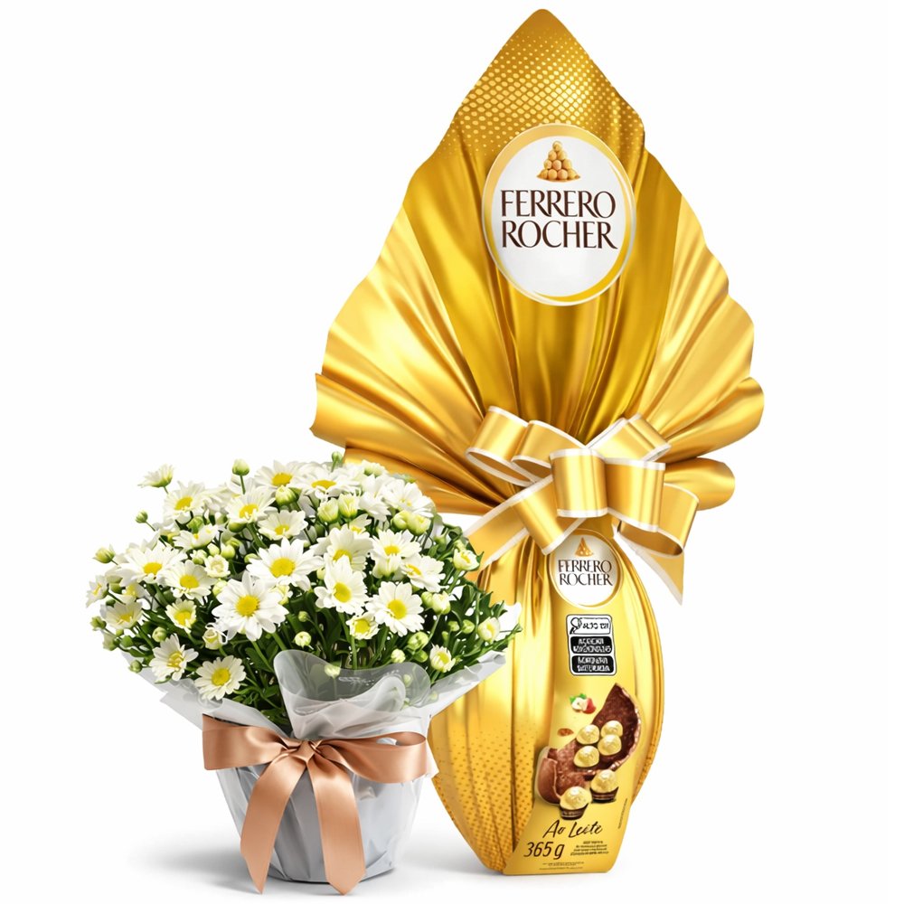 Margaridinha Branca e Ovo Ferrero ao Leite