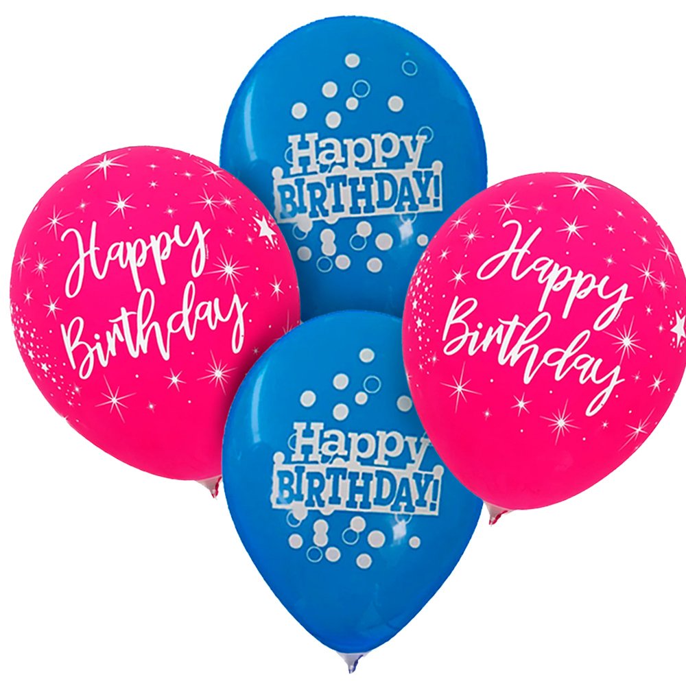 Buquê de Balões Happy Birthday Mesclado