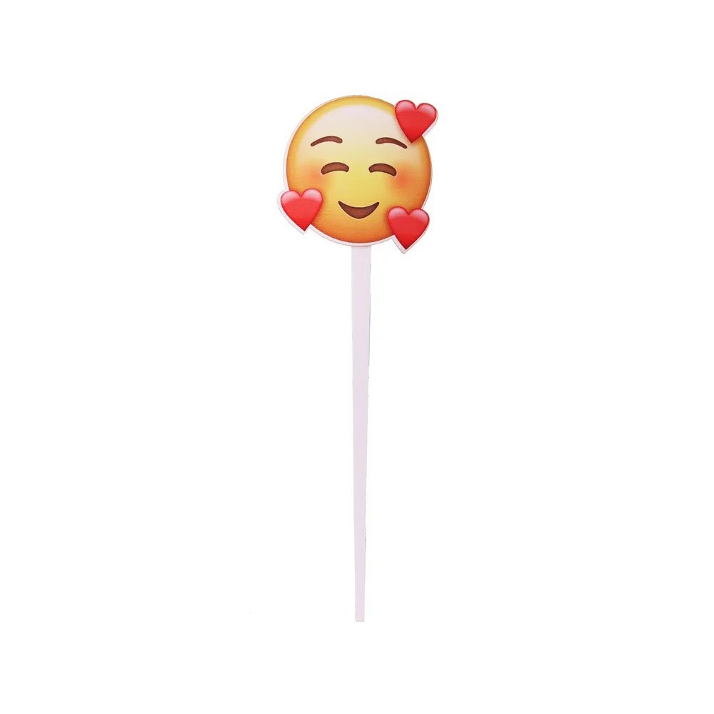 Margaridinha Branca no Box Florescer e Placa Emoji Coração