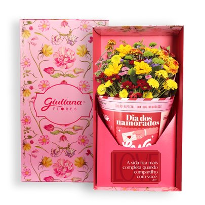 Buquê Mix de Flores no Box Dia dos Namorados