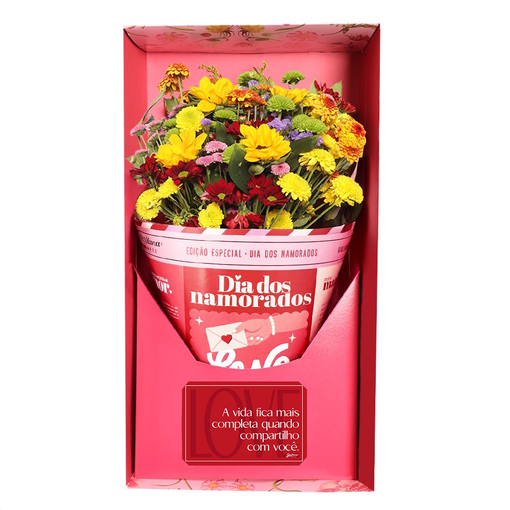 Buquê Mix de Flores no Box Dia dos Namorados