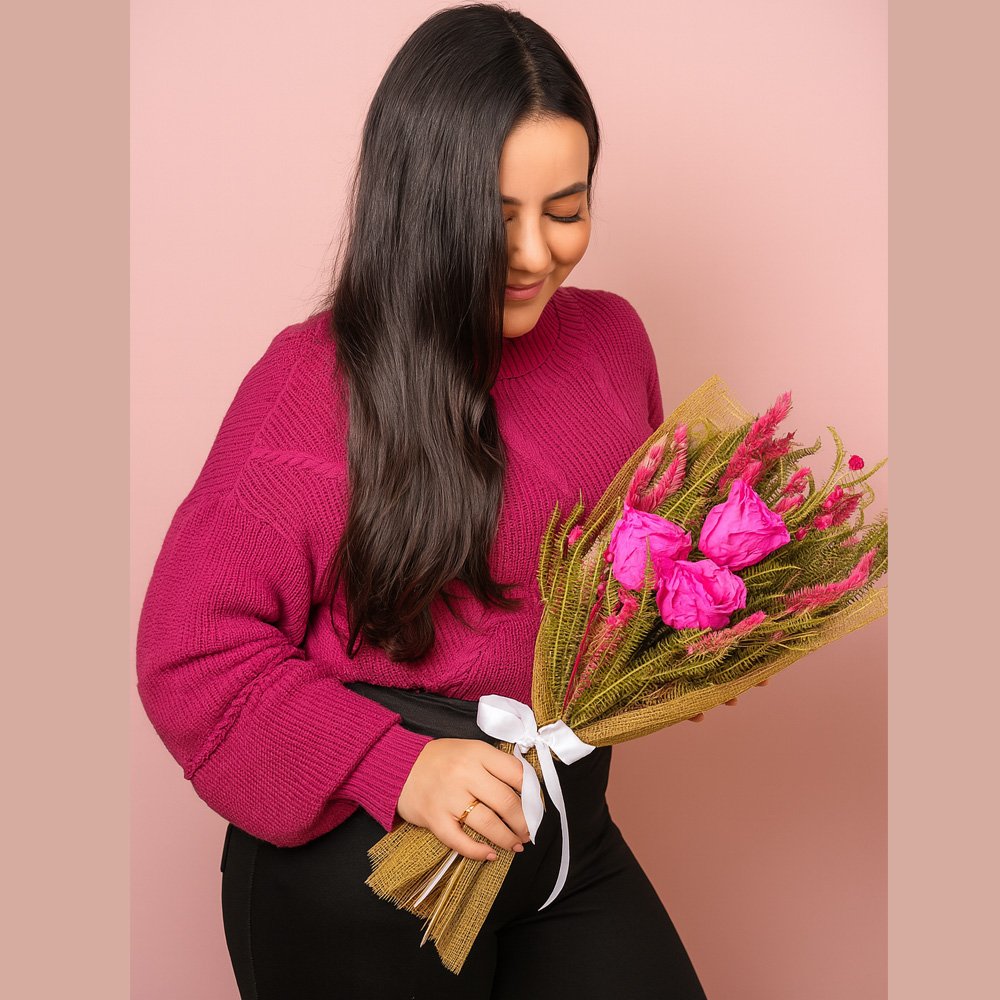 Célebre Buquê de Rosas Encantadas Pink