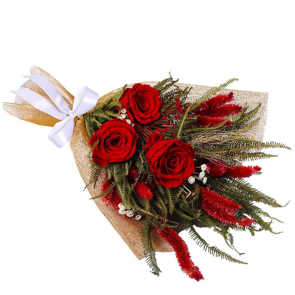 Célebre Buquê de Rosas Encantadas Vermelho