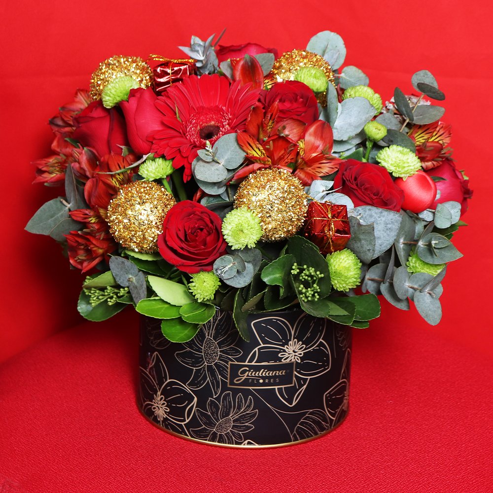 Arranjo de Mix de Flores Boas Festas