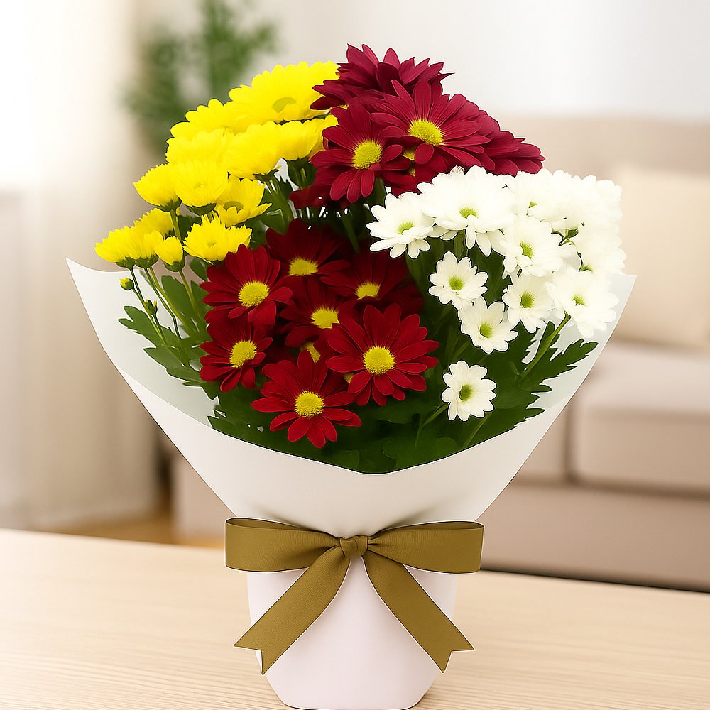 Mini Vaso de Margaridinhas Coloridas