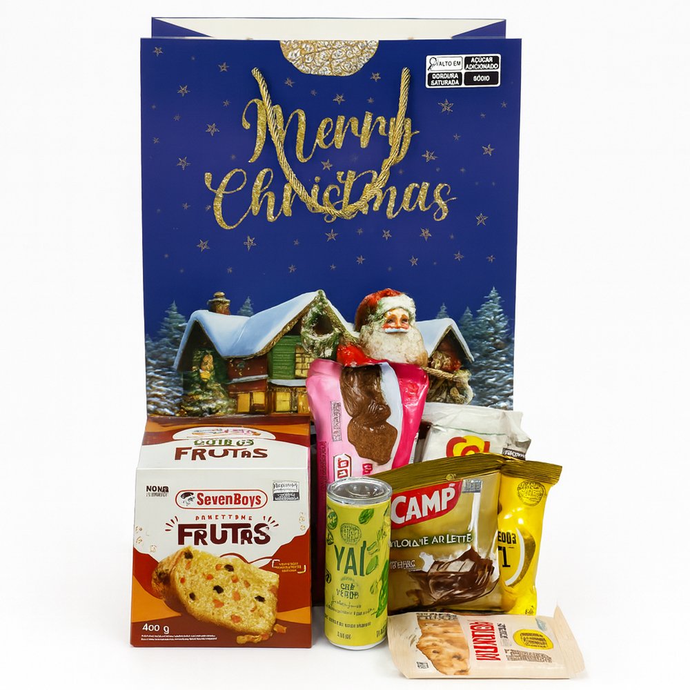 Kit de Natal Especial na Sacola Azul