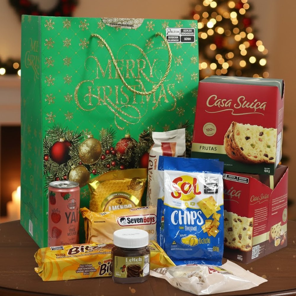 Kit de Natal Especial na Sacola Verde