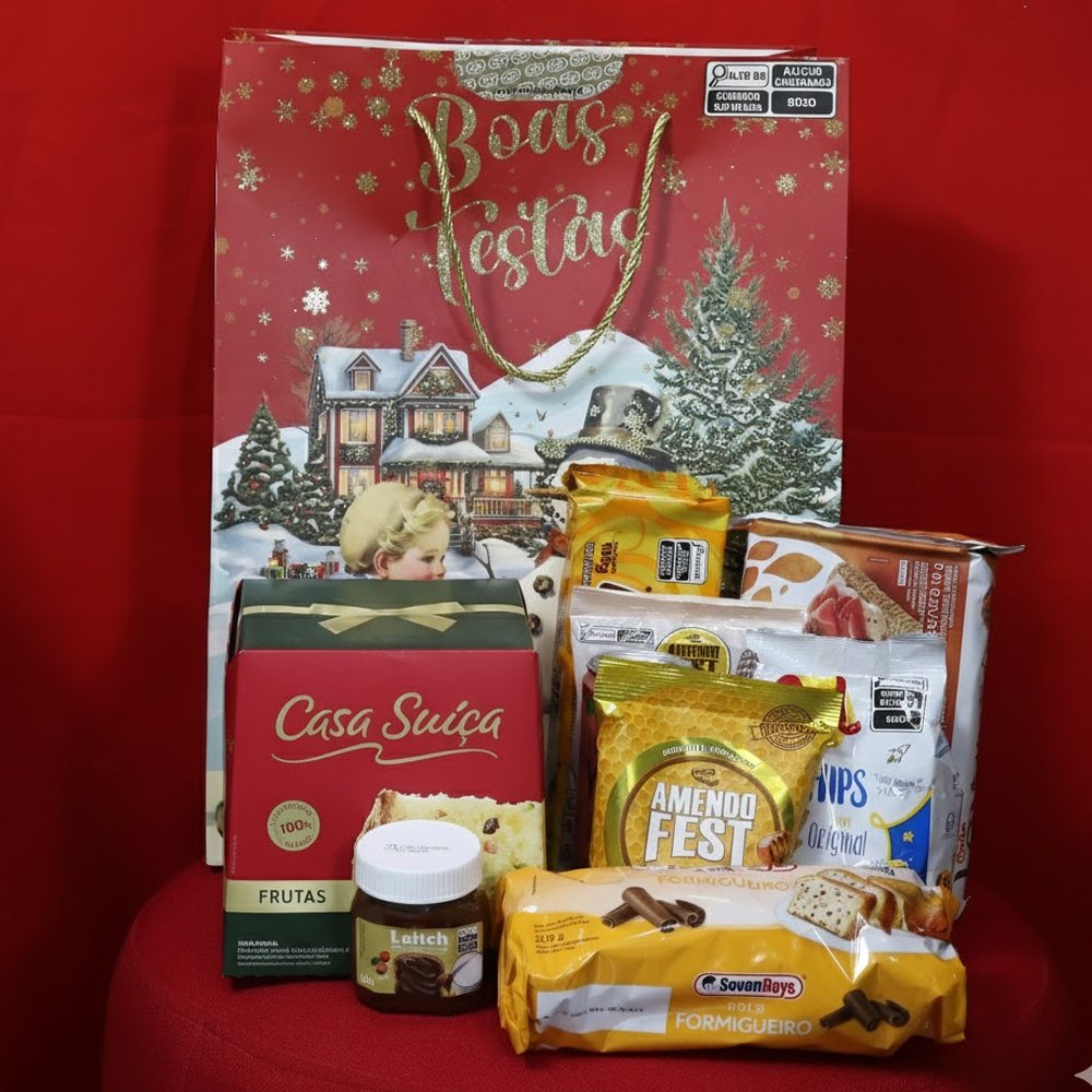 Kit de Natal Boas Festas na Sacola Vermelha