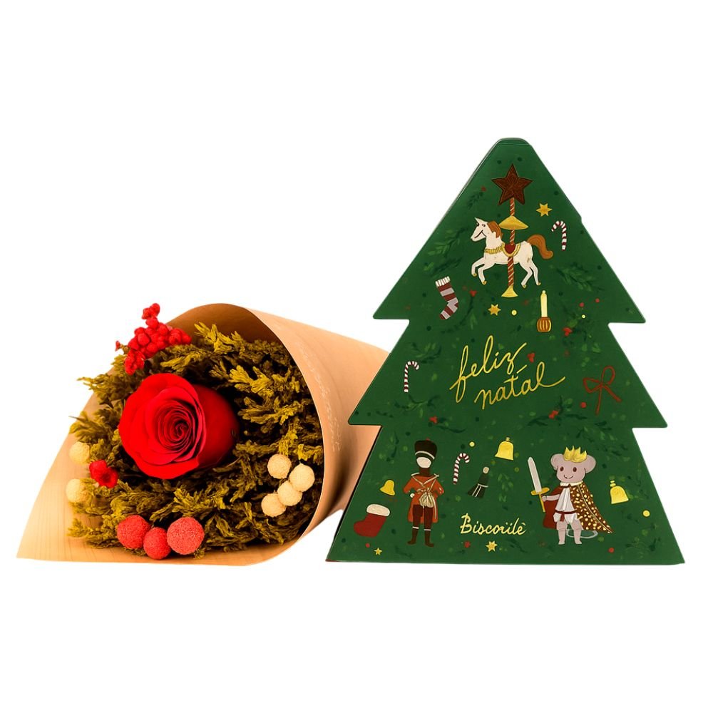 Buquê Partitura de Flores Secas e Árvore Speculoos Biscoitê