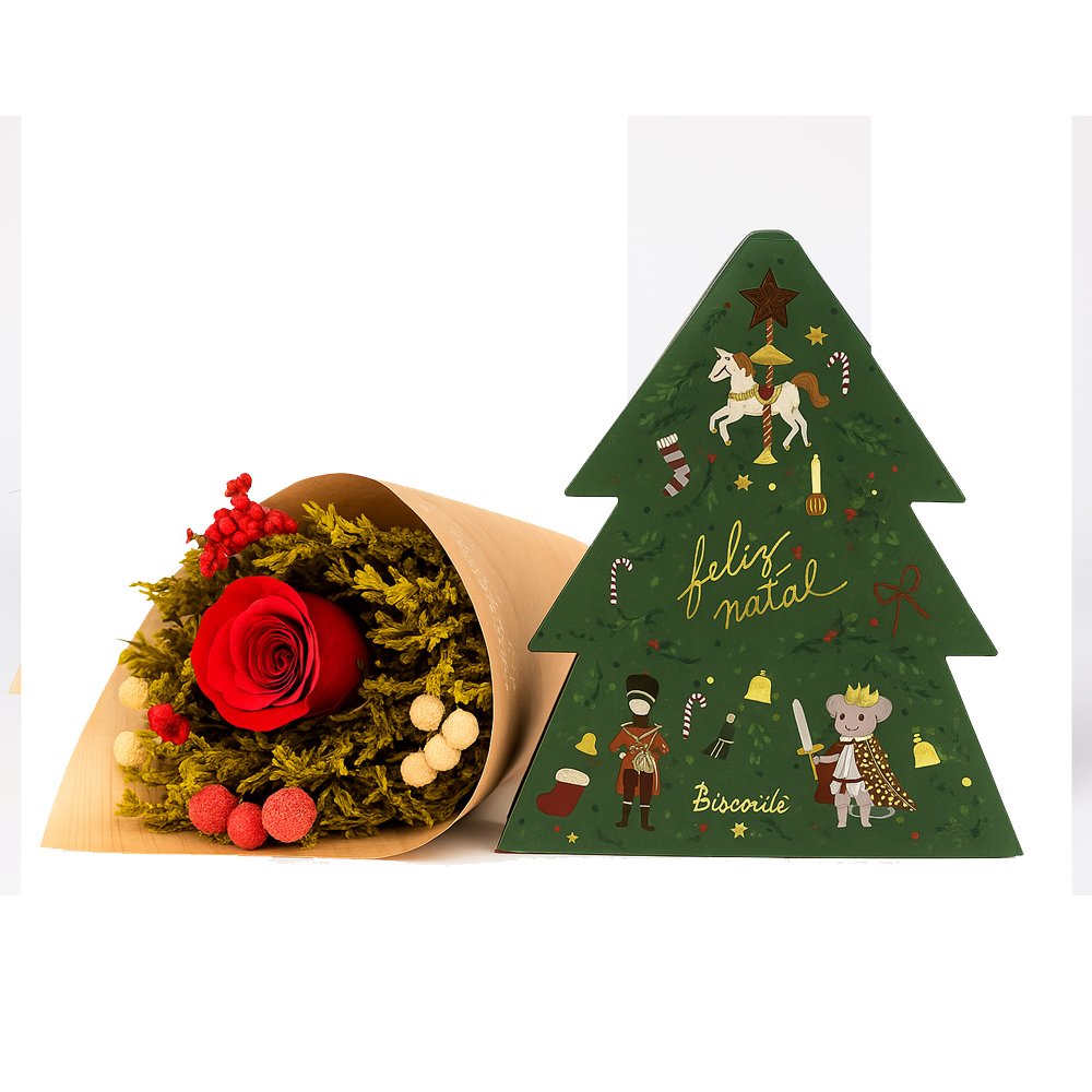 Buquê Partitura de Flores Secas e Árvore Speculoos Biscoitê