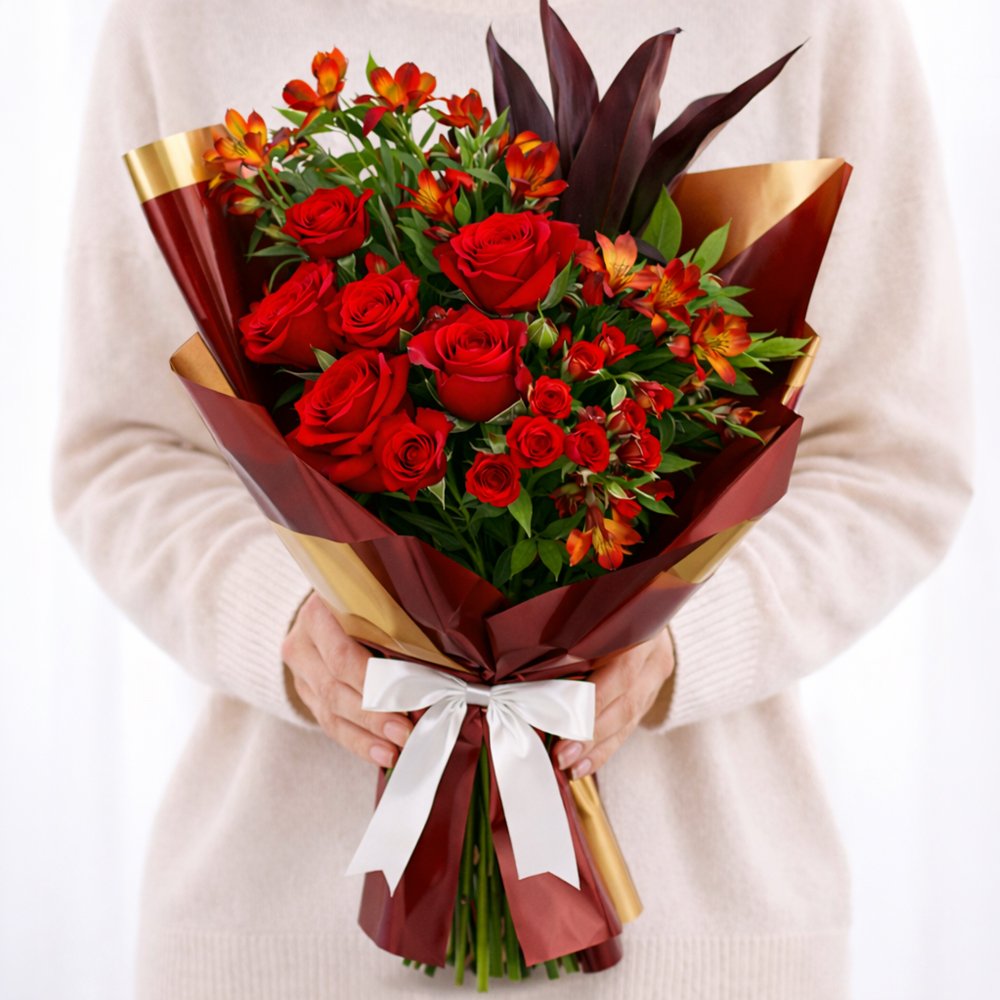 Buquê de Flores Vermelhas Majestade