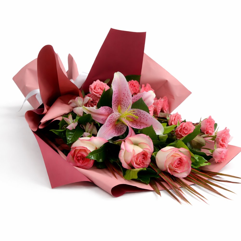 Buquê de Flores Cor de Rosa Majestade