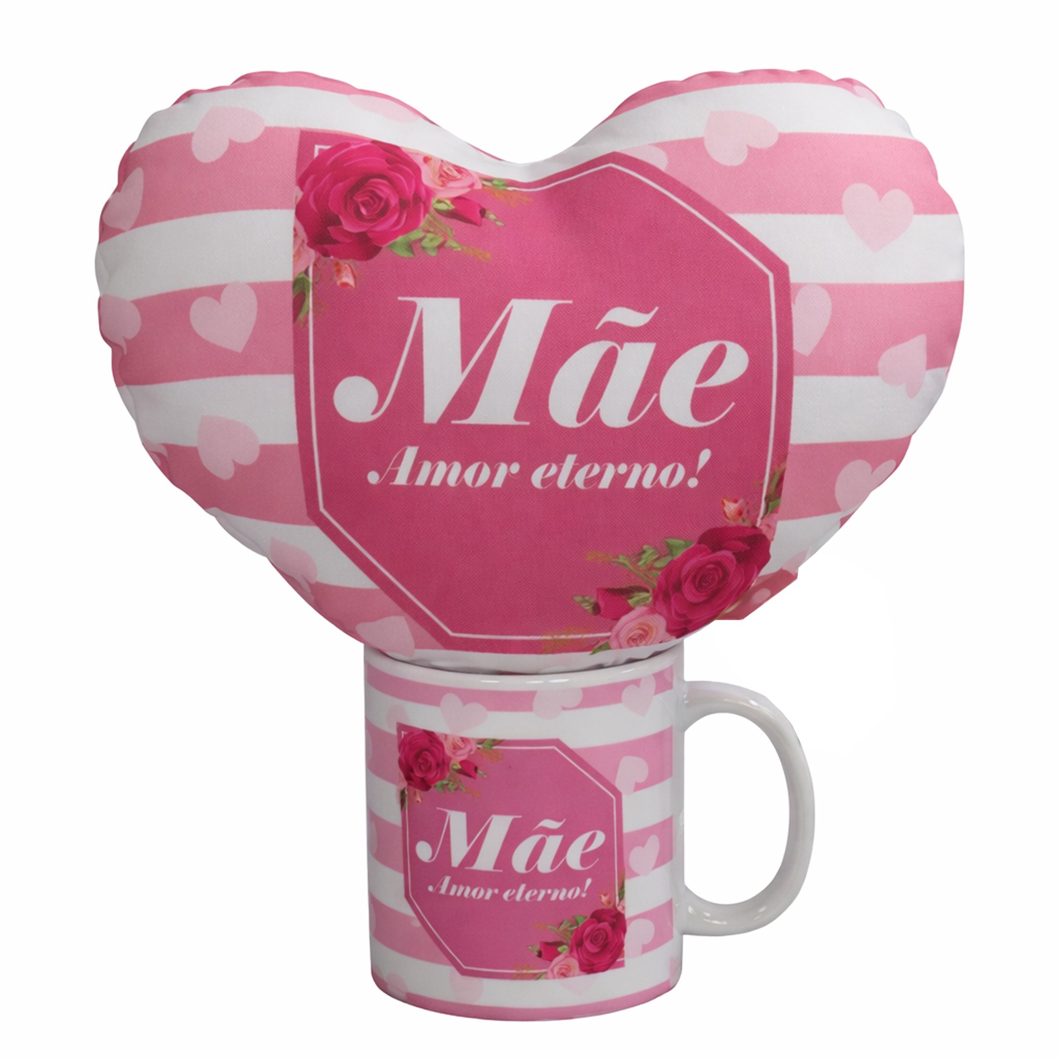 Caneca e Almofada Mãe Amor Eterno