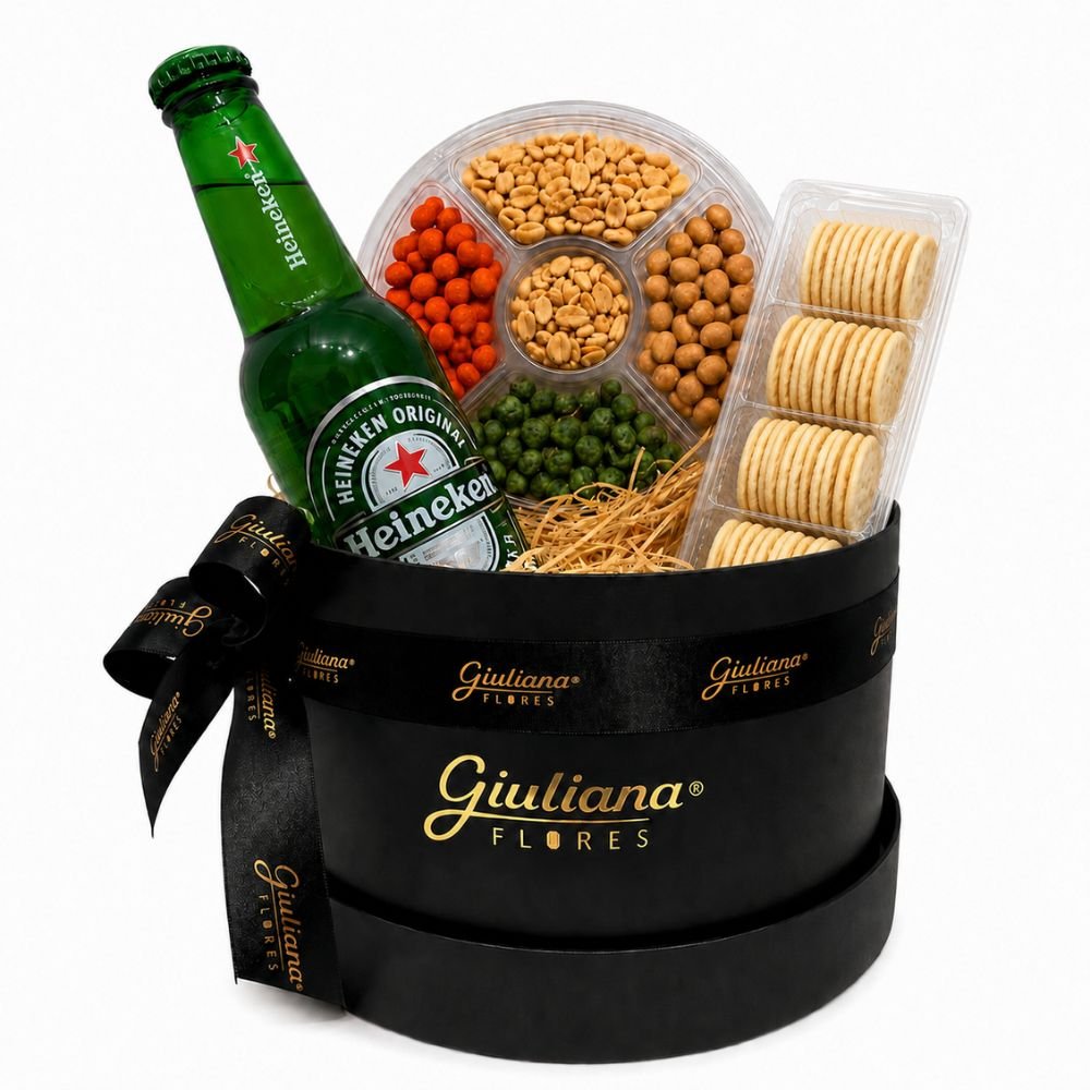 Cesta Top Aperitivos com Cerveja Heineken