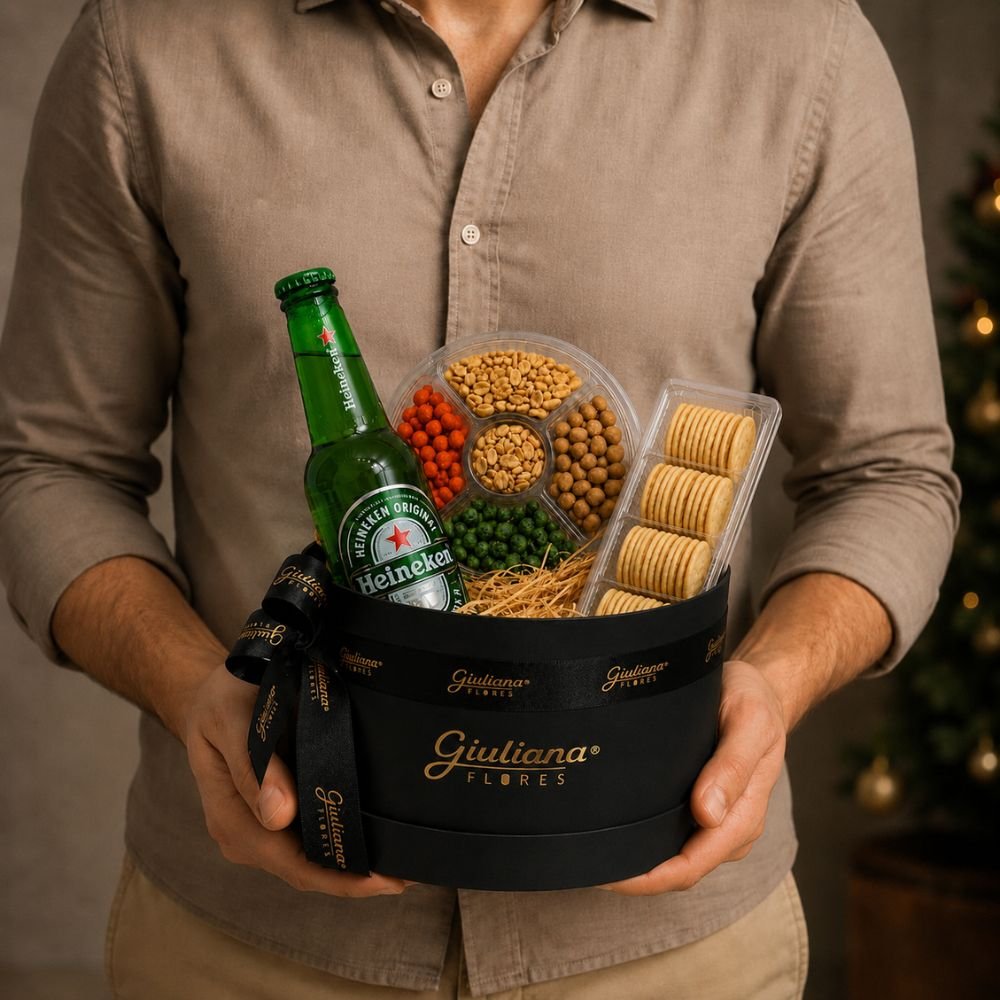 Cesta Top Aperitivos com Cerveja Heineken