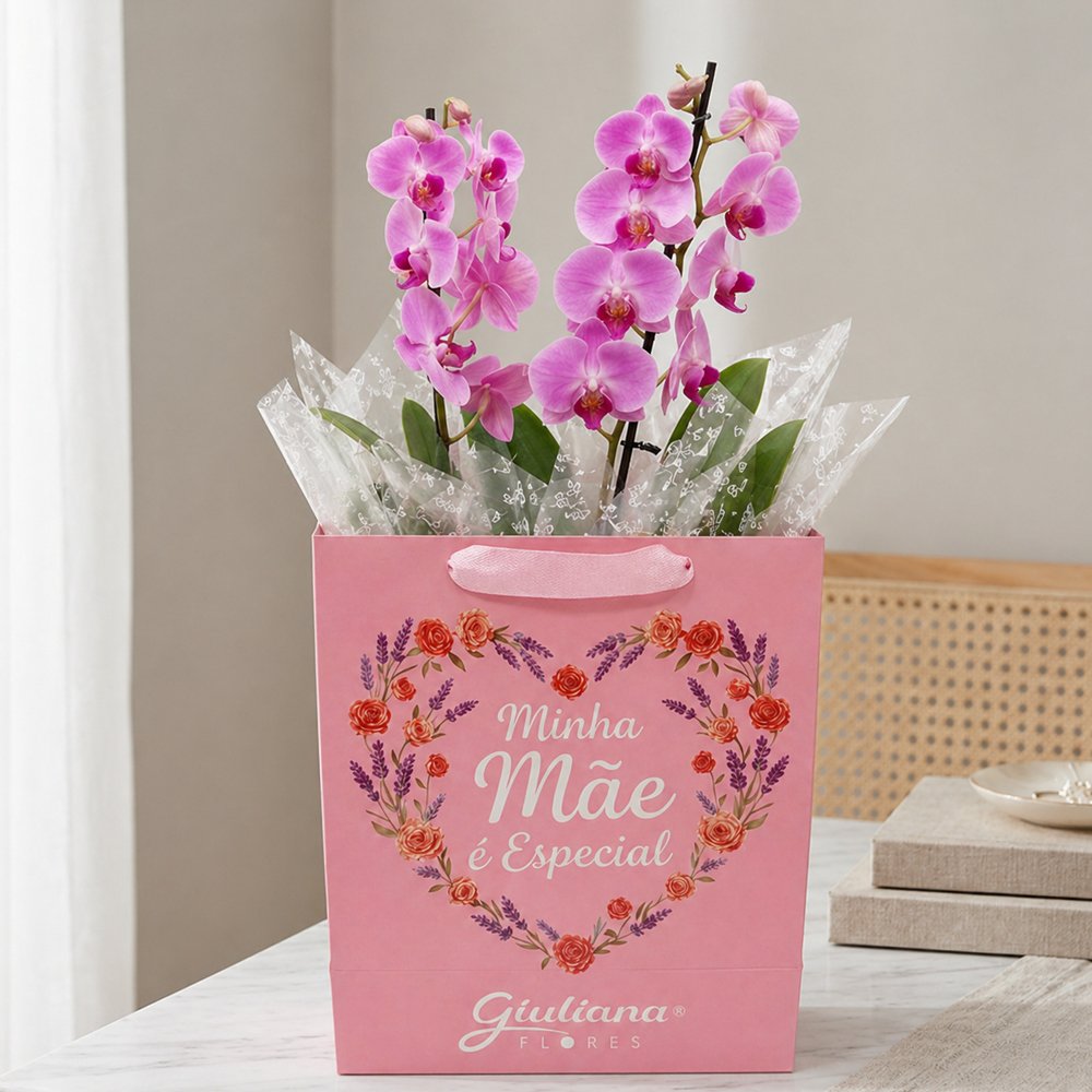 Orquídea Pink Presente Minha Mãe é Especial