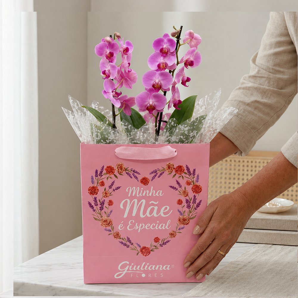 Orquídea Pink Presente Minha Mãe é Especial