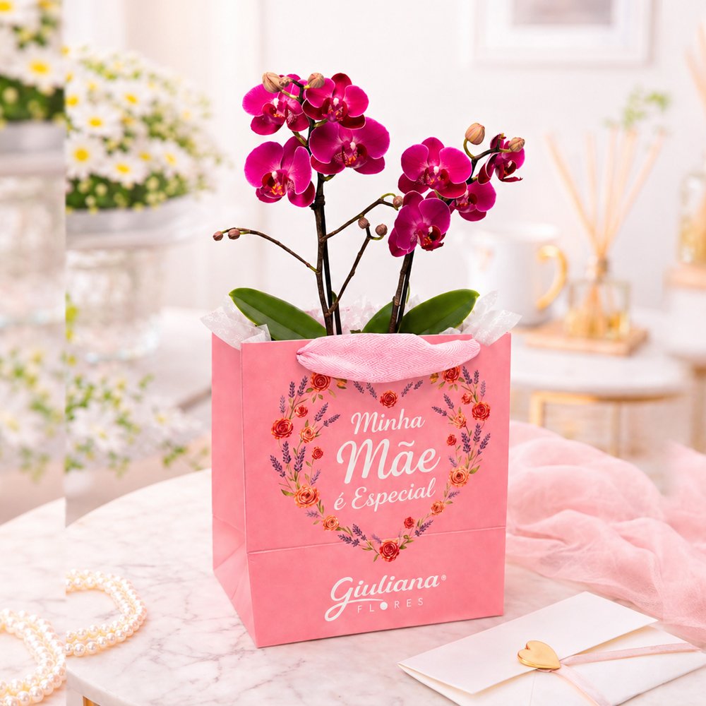 Mini Rara Lilás na Sacola Minha Mãe é Especial