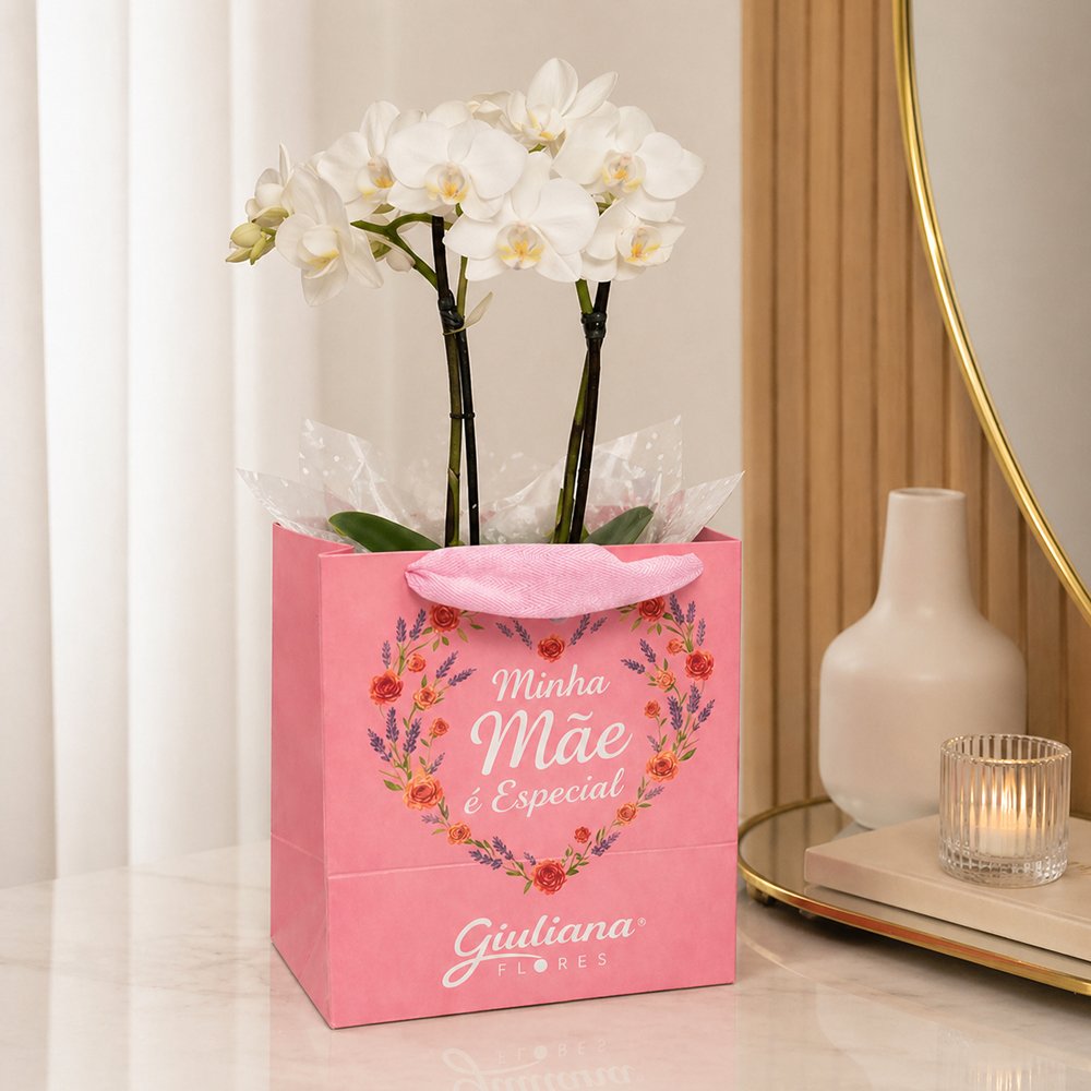 Mini Rara Branca na Sacola Minha mãe é Especial