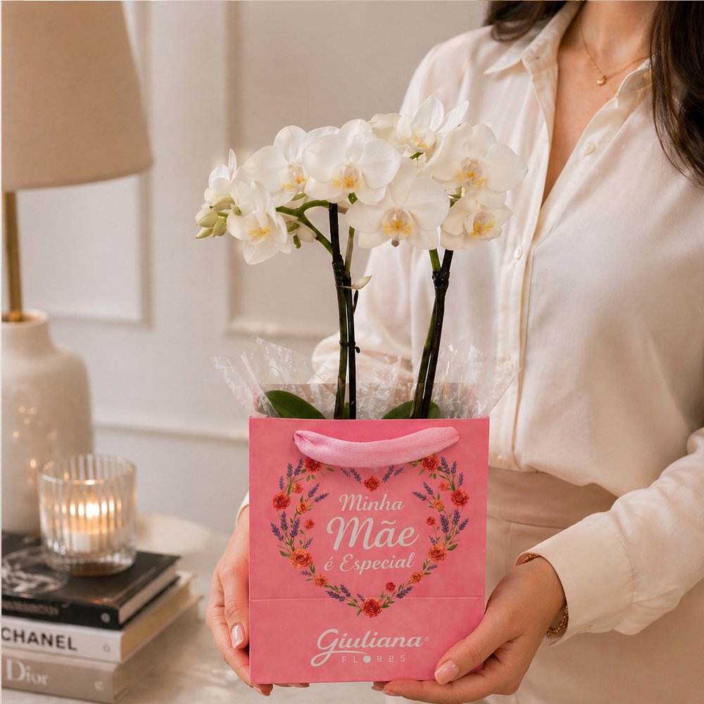Mini Rara Branca na Sacola Minha mãe é Especial