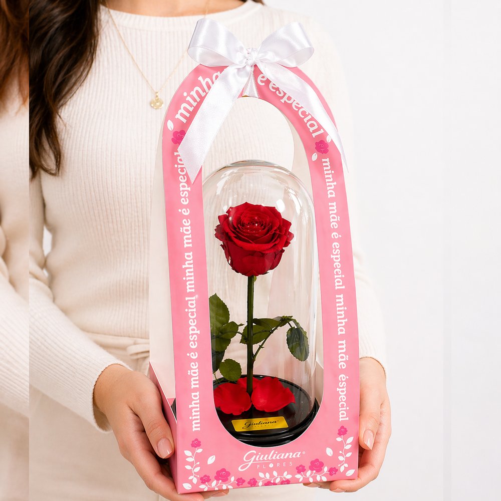 Fabulosa Rosa Encantada Vermelha - Mãe Mega Amor