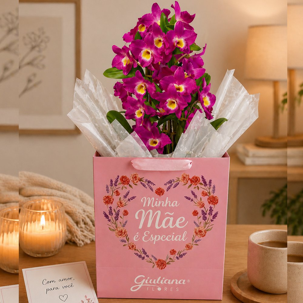 Orquídea Dendrobium Lilás Plantada - Minha Mãe é Especial