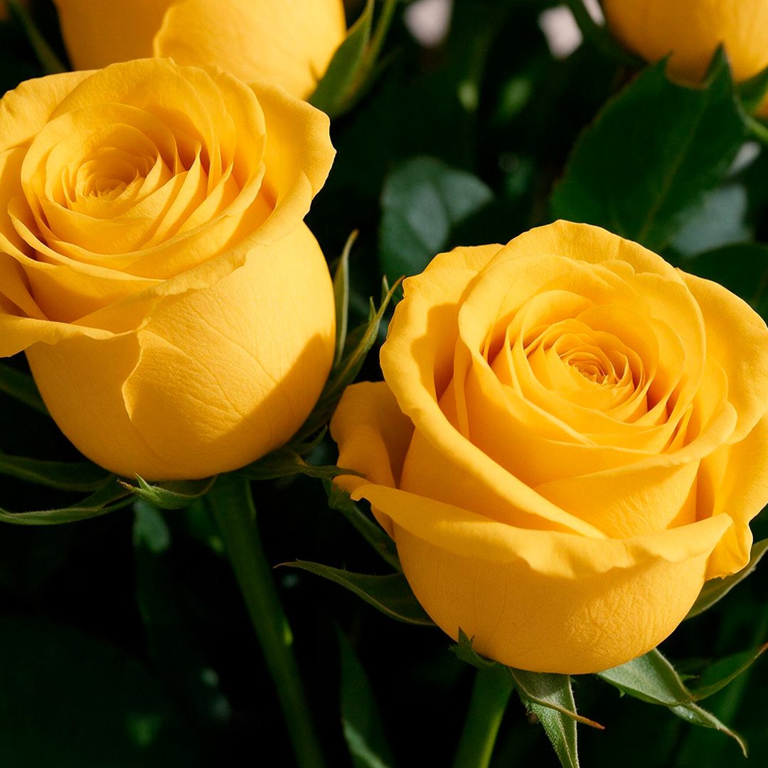 Arranjo Serenidade com 12 Rosas Amarelas