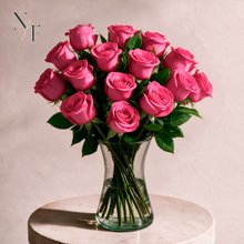 Arranjo Serenidade com 12 Rosas Pink