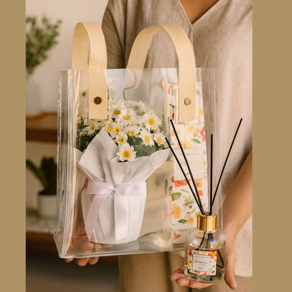 Difusor Encontro Floral Giuliana Flores e Mini Vaso de Margaridinhas