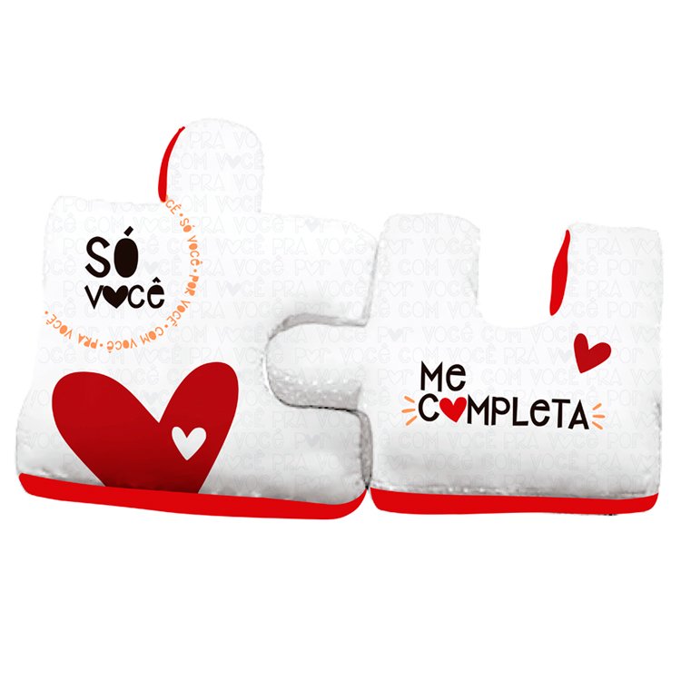 Dupla de Almofadas Só Você Me Completa Uatt?