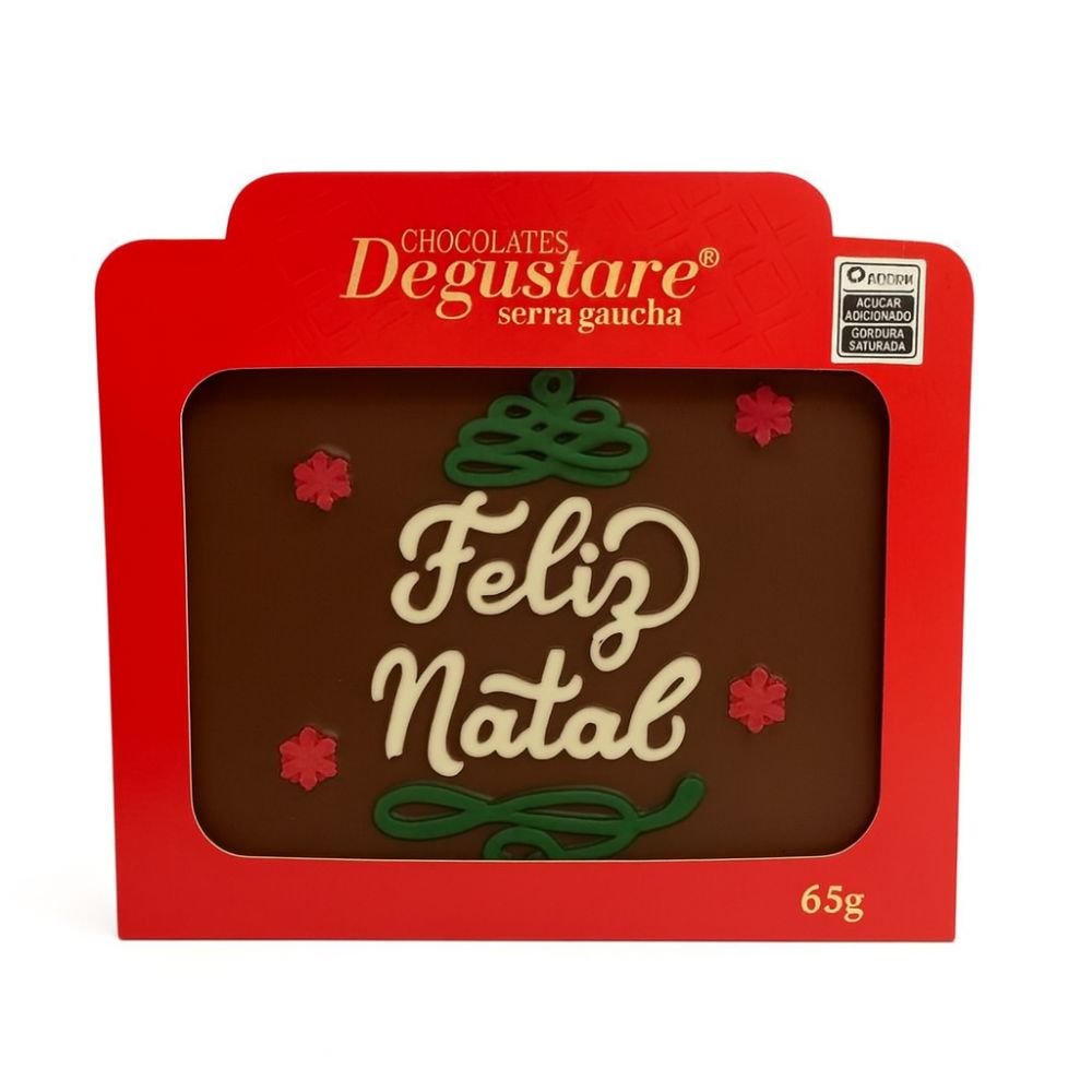 Placa de Chocolate Feliz Natal
