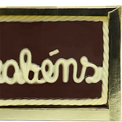 Placa de Chocolate Parabéns