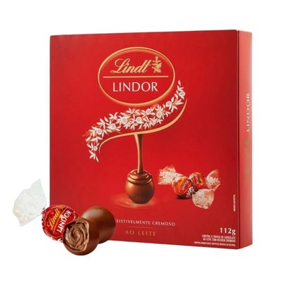 Caixa de Presente Lindor Lindt ao Leite 112g
