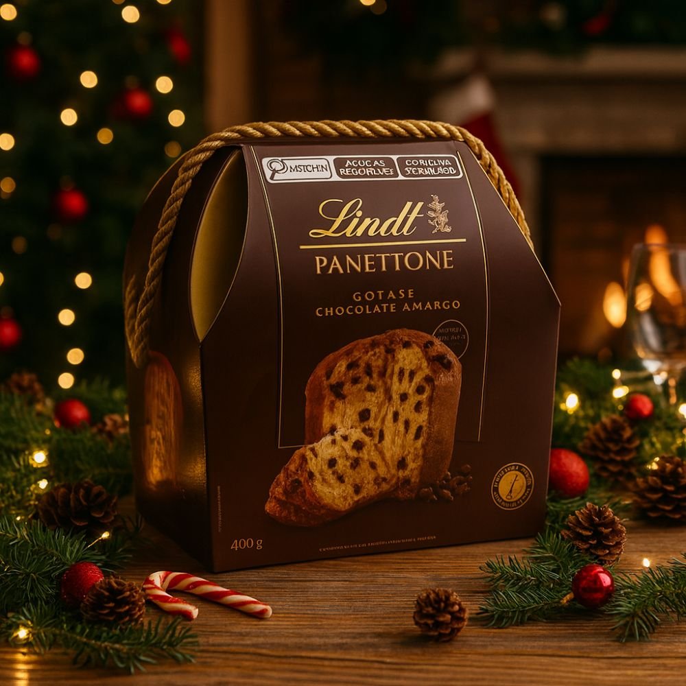 Panettone Gotas de Chocolate Amargo Lindt 400gr