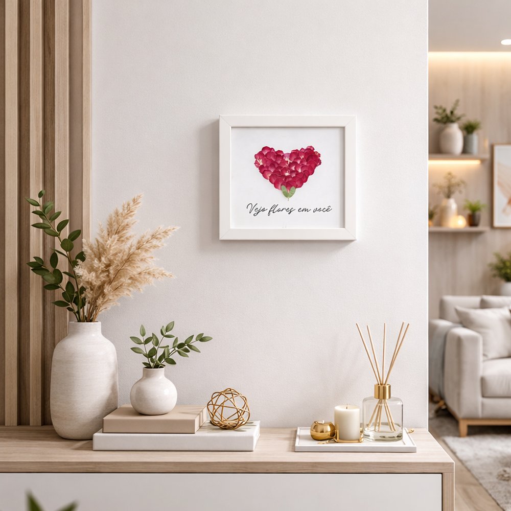 Quadro Vejo Flores em Você