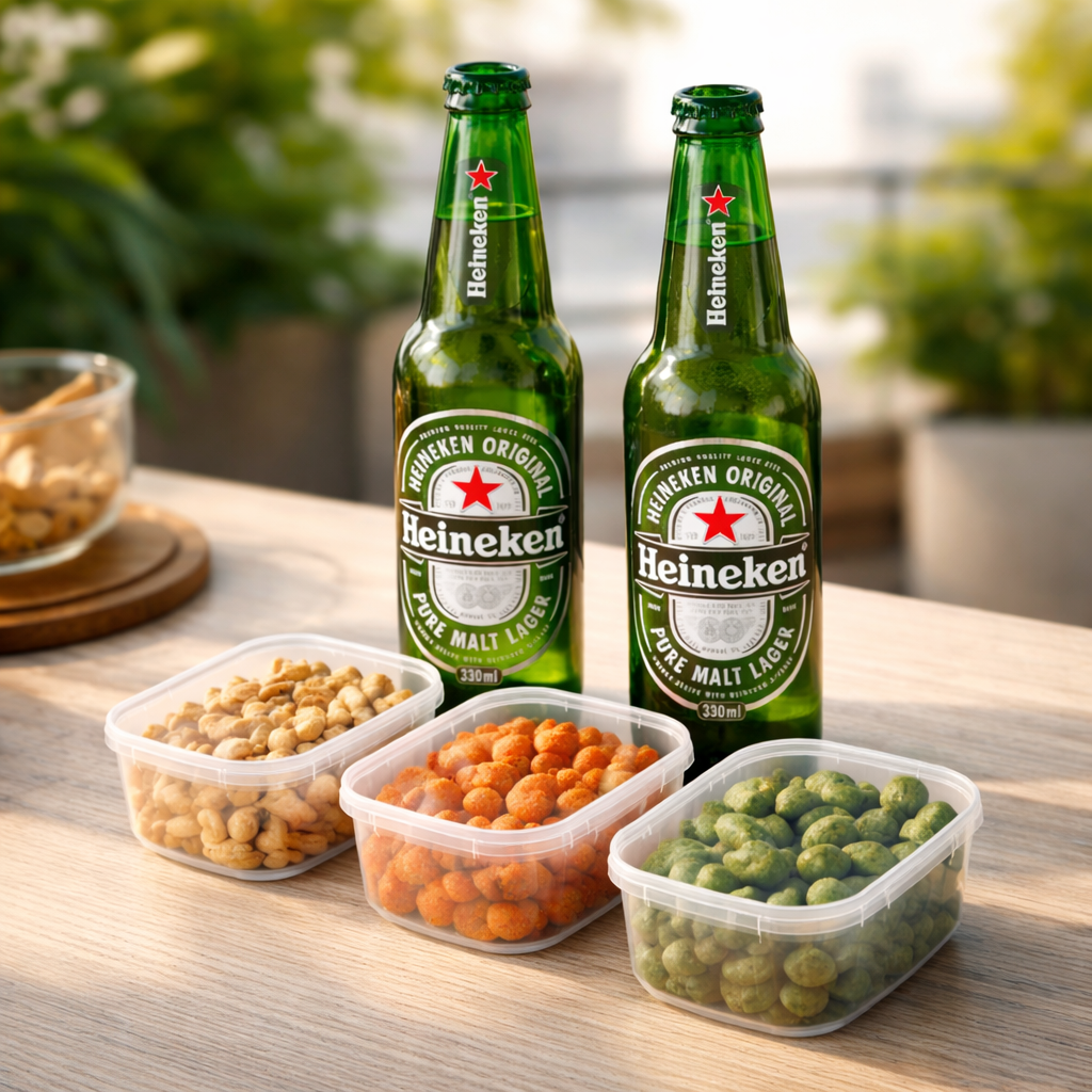 Kit Dupla de Heineken e Petiscos