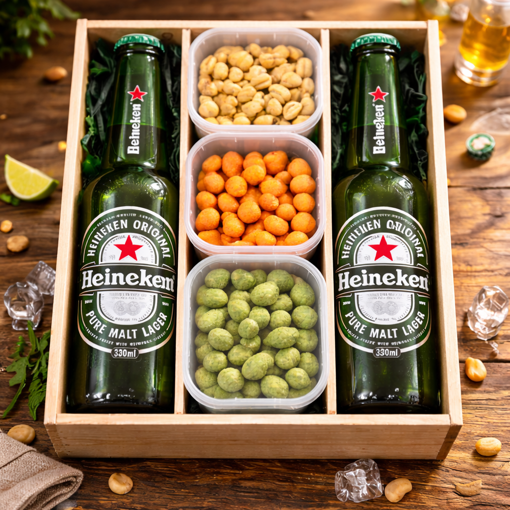 Kit Dupla de Heineken e Petiscos