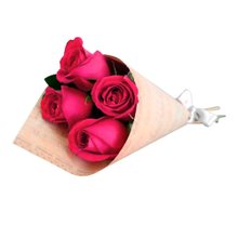 Buquê de 4 Rosas Pink
